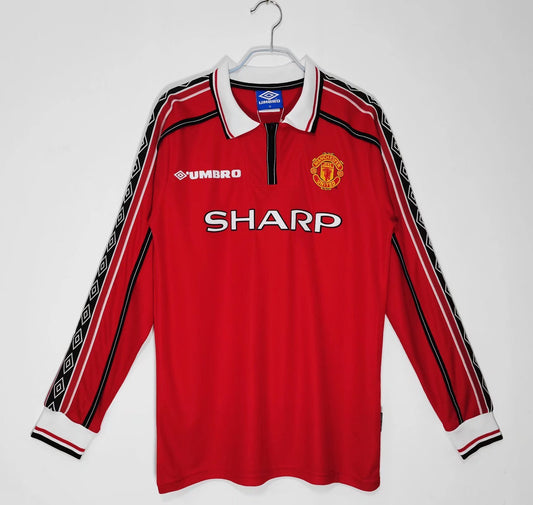 98/99 Manchester United home long sleeved jersey