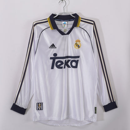98/00 Real Madrid home long sleeved jersey