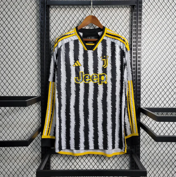 23/24 Juventus Home Long Sleeve Jersey
