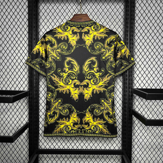 2022 Italy X Versace Black Gold Special Jersey